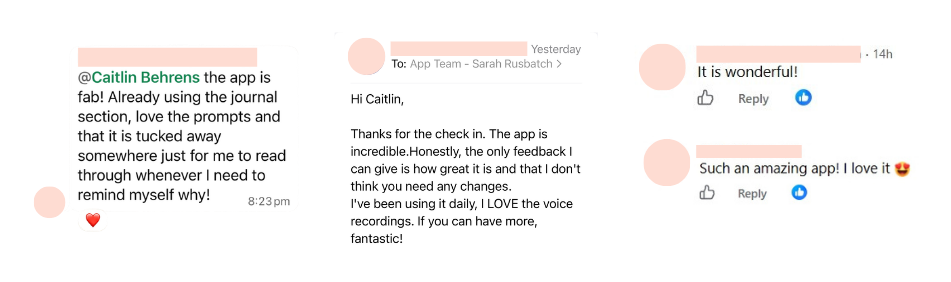 Genuine RESET Facebook feedback