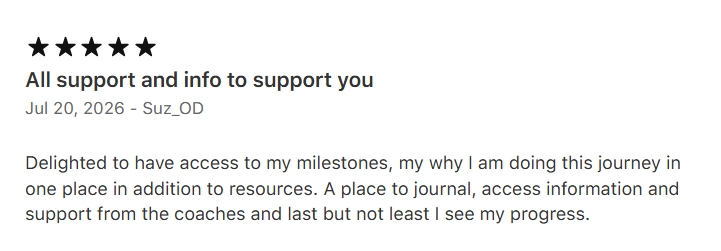 Five-star RESET App Store review