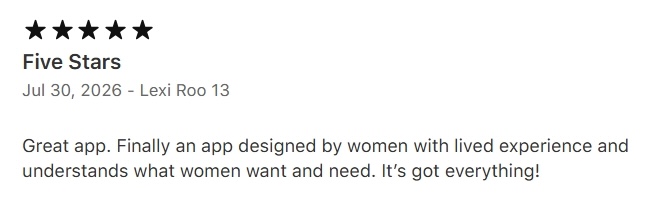 Five-star RESET App Store review